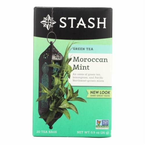 Stash Tea Green Tea - Moroccan Mint - Case of 6 - 20 Bags Perspective: front