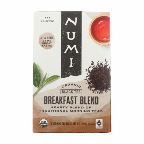 Numi Tea Black Tea - Breakfast Blend - Case of 6 - 18 Bags Perspective: front