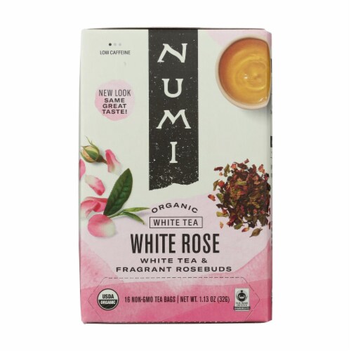 Numi Tea White Tea - White Rose - Case of 6 - 16 Bags Perspective: front