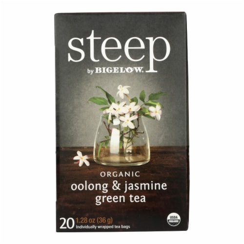 Steep By Bigelow Organic Oolong And Jasmine Green Tea  - Case of 6 - 20 BAGS Perspective: front