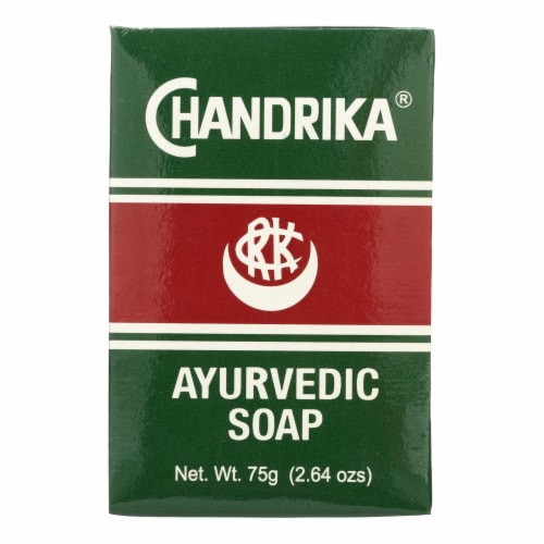 Chandrika Soap Ayurvedic Herbal and Vegetable Oil Soap - 2.64 oz - Case of 10 Perspective: front