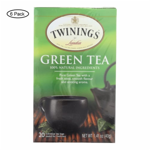 Twinings Tea Green Tea - Natural - Case of 6 - 20 Bags Perspective: front