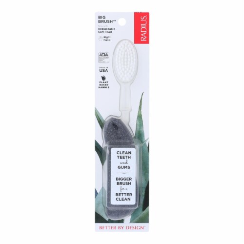 Radius - Original Right Hand Toothbrush Soft Bristles - 1 Toothbrush - Case of 6 Perspective: front