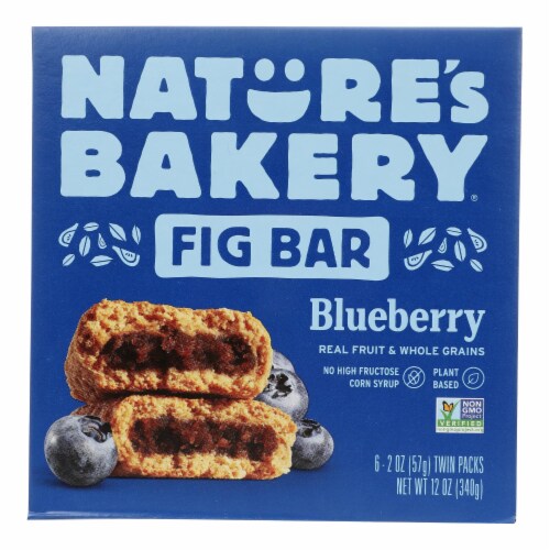 Nature's Bakery Stone Ground Whole Wheat Fig Bar - Blueberry - Case of 6 - 2 oz. Perspective: front