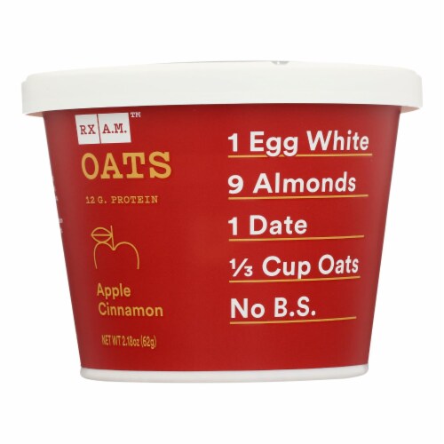 Rxbar - Rx A.m. Oats Apple Cinnamon - Case of 12 - 2.18 oz. Perspective: front