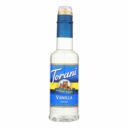 Torani - Coffee Syrup - Sugar Free Vanilla - Case of 4 - 12.7 fl oz. Perspective: front