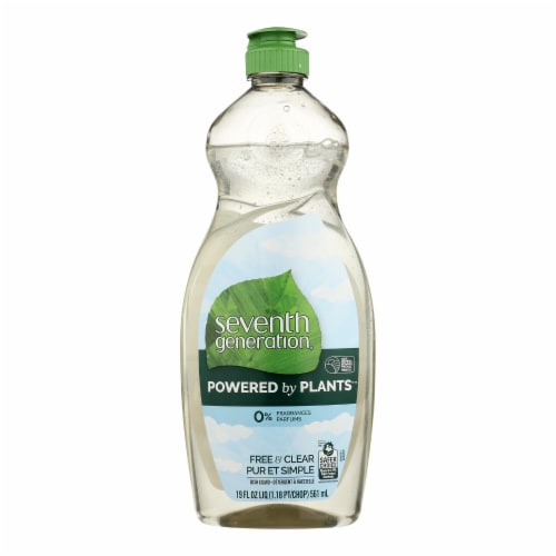 Seventh Generation Dish Soap Liquid, Fragrance Free, 19 oz, Pack of 6