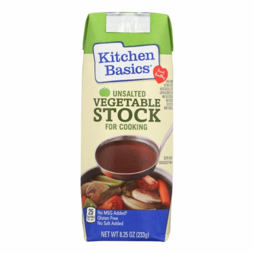Kitchen Basics Vegetable Stock - Case of 12 - 8.25 Fl oz. Perspective: front