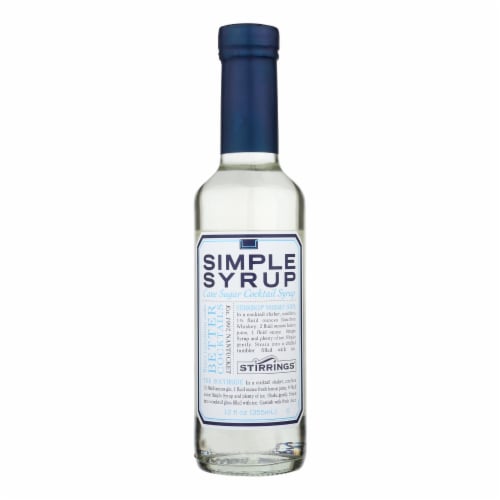 Stirrings Bar Ingredients - Simple Syrup - Case of 6 - 12 Fl oz. Perspective: front