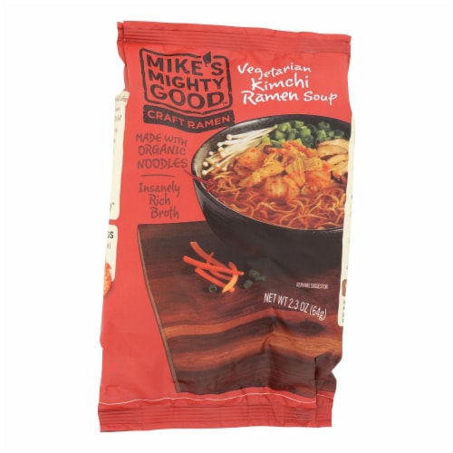 Mike's Mighty Good Vegetarian Kimchi Ramen Soup - Case of 7 - 2.3 oz. Perspective: front