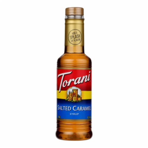 Torani - Coffee Syrup - Salted Caramel - Case of 4 - 12.7 fl oz. Perspective: front