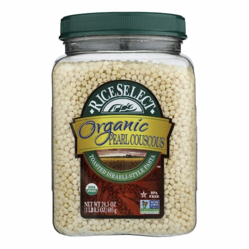 Riceselect Couscous, Pearl, Plain Organic  - Case of 4 - 24.5 oz. Perspective: front