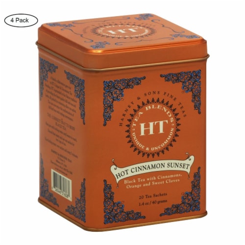 Harney and Sons - Tea - Hot Cinnamon Spice - Case of 4 - 20 Count Perspective: front