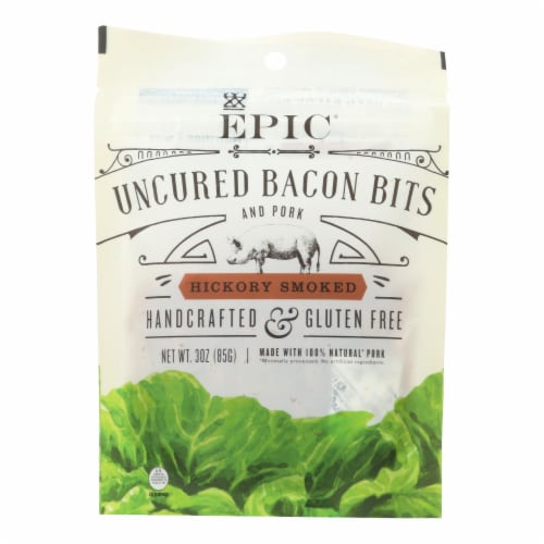 Epic - Bites - Bacon - Hickory Smoked - Case of 10 - 3 oz. Perspective: front