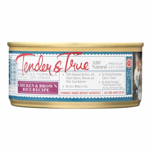 Tender & True Cat Food Chicken And Brown Rice - Case of 24 - 5.5 oz. Perspective: front