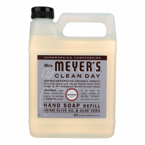 Mrs. Meyer's Clean Day - Liquid Hand Soap Refill - Lavender - Case of 6 - 33 fl oz. Perspective: front