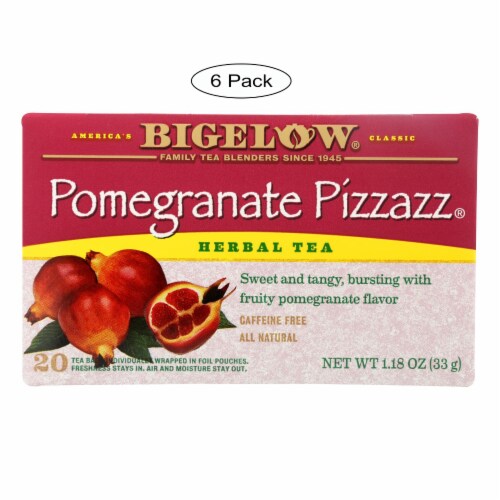 Bigelow Pomegranate Pizzazz Herbal Tea Case Of 6 20 Bag 6 Pack 20 Bags each Harris Teeter