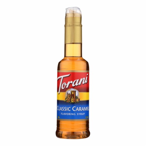 Torani - Coffee Syrup - Caramel - Case of 4 - 12.7 fl oz. Perspective: front