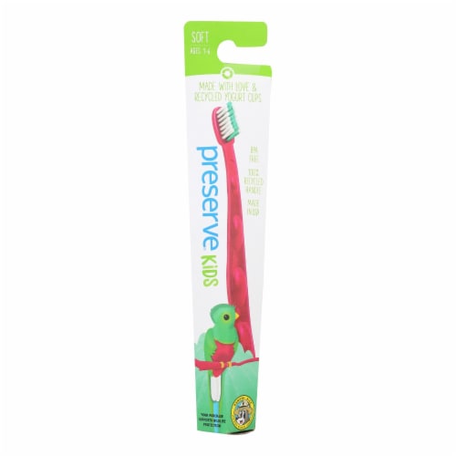 Preserve Kids' Toothbrush- 6 Pack - Assorted Colors Perspective: front