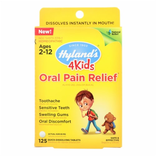 Hylands Homeopathic - 4kids Pain Relf Oral - 1 Each - 125 TAB Perspective: front