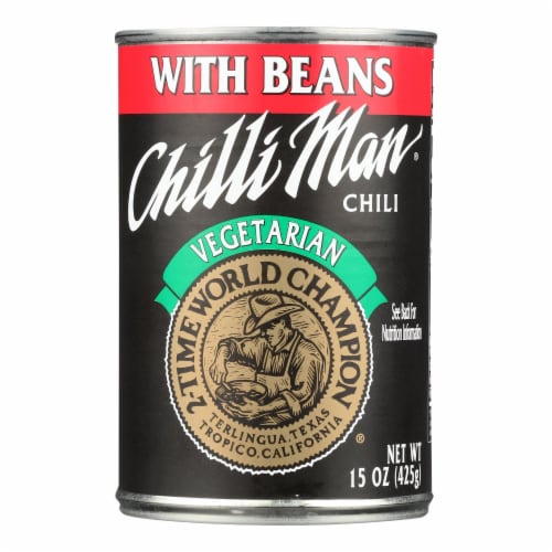 Chilli Man Vegetarian Chili With Beans - Case of 12 - 15 oz. Perspective: front
