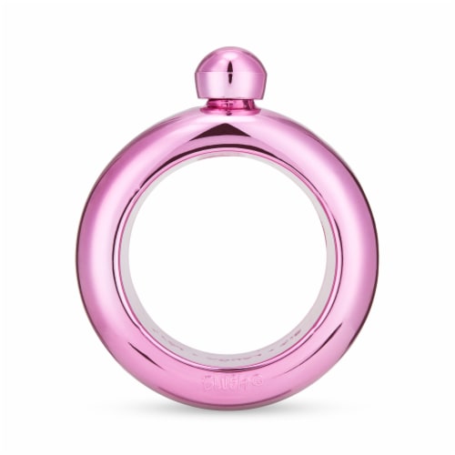 Pink Plastic Bangle Flask by Blush® Perspective: front