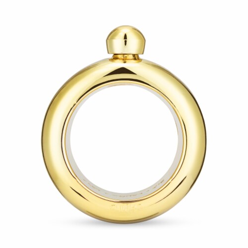 Gold Plastic Bangle Flask by Blush® Perspective: front