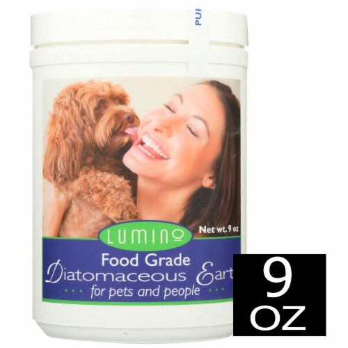 Lumino Home Diatomaceous Earth - Food Grade - Pets and People - 9 oz. Perspective: front