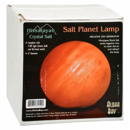 Himalayan Salt Crystal Lights Planet Globe Lamp - 1 Lamp Perspective: front