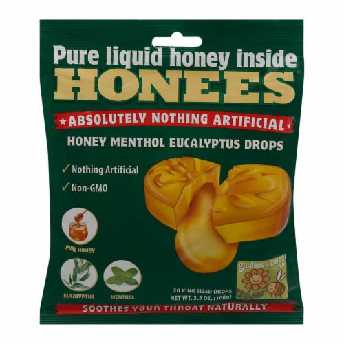 Honees Cough Drops - Extra Large - Menthol - 20 Count Perspective: front