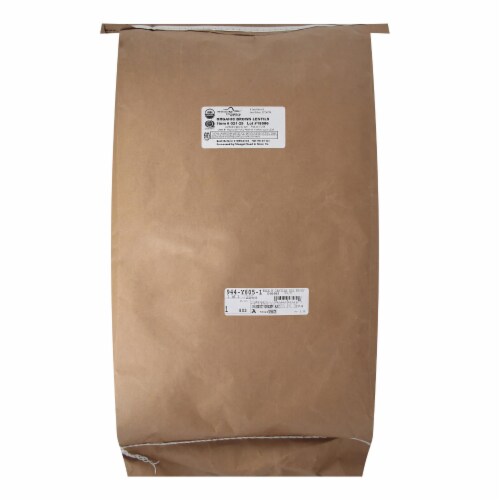 Bulk Peas and Beans Organic Lentils Brown - Single Bulk Item - 25LB Perspective: front