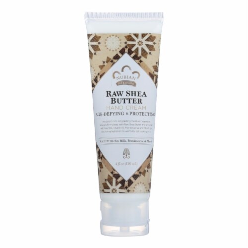 Nubian Heritage Hand Cream - Raw Shea with Frankincense - 4 oz. Perspective: front