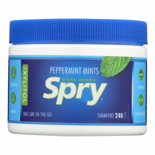 Spry Xylitol Gems - Peppermint - 240 Count Perspective: front