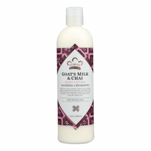 Nubian Heritage Lotion - Goats Milk and Chai - 13 fl oz. Perspective: front