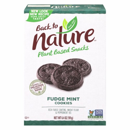 Back To Nature Cookies - Fudge Mint - Case of 6 - 6.4 oz. Perspective: front