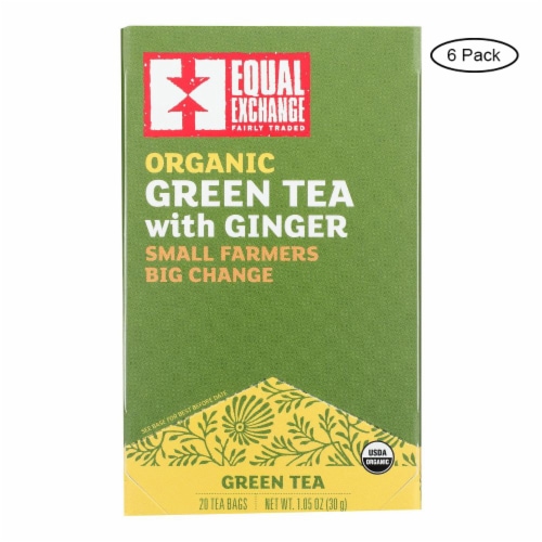 Equal Exchange - Tea Green Ginger - Case of 6-20 BAG Perspective: front