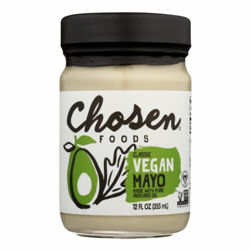 Chosen Foods - Avocado Oil Vegan Mayo - Case of 6 - 12 oz. Perspective: front
