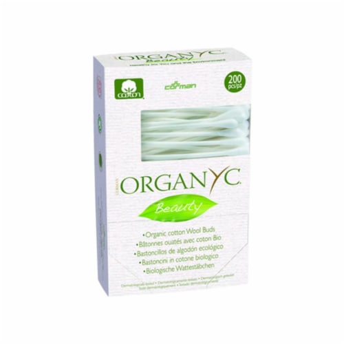 Organyc Beauty Cotton Swabs - 200 Pack Perspective: front