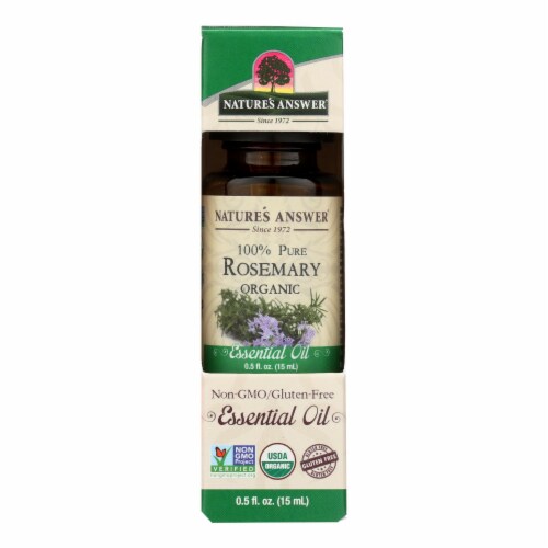 Nature's Answer - Organic Essential Oil - Rosemary - 0.5 oz. Perspective: front