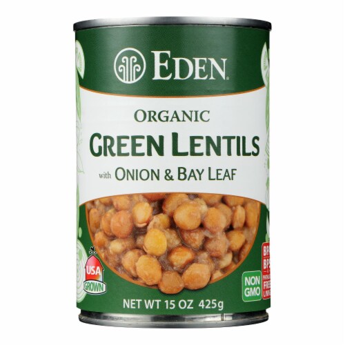 Eden Foods Organic Lentils with Onion and Bay Leaf - Case of 12 - 15 oz. Perspective: front
