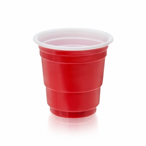 Set of 20 Red Shot Glasses by True Perspective: front