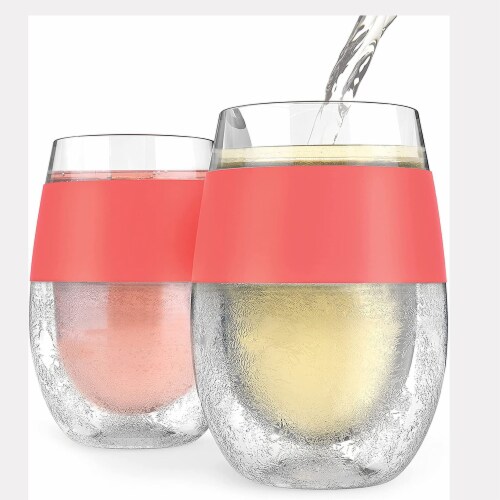 Wine Freeze Cooling Cups In Coral By Host Perspective: front