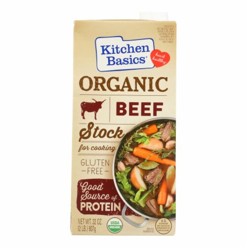 Kitchen Basics Beef Stock - Case of 12 - 32 Fl oz. Perspective: front