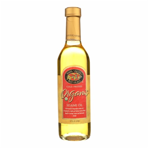 Napa Valley Naturals Organic Cold Pressed Sesame Oil - Case of 12 - 12.7 Fl oz. Perspective: front