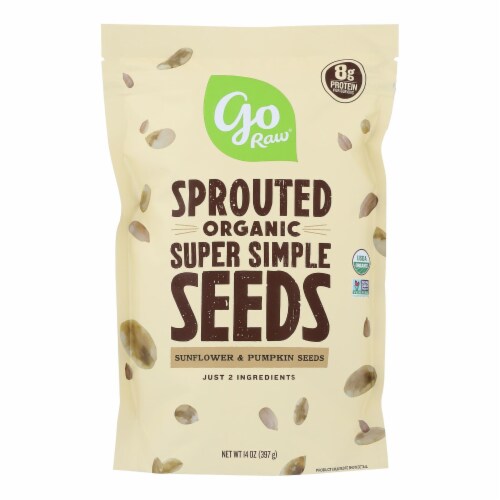 Go Raw Sprouted Seeds, Sprouted Super Simple - Case of 6 - 14 oz. Perspective: front