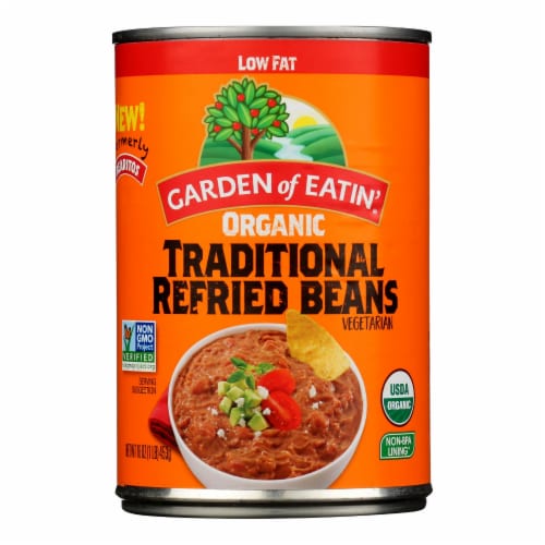 Garden Of Eatin' - Refried Beans Traditional Low Fat - Case of 12-16 oz. Perspective: front