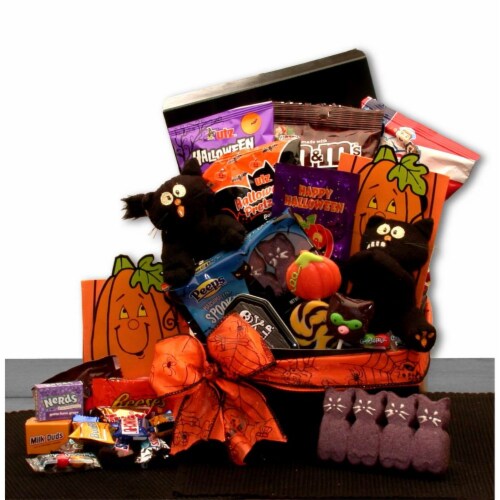 Scaredy Cats Halloween Gift Box- halloween gift basket Perspective: front