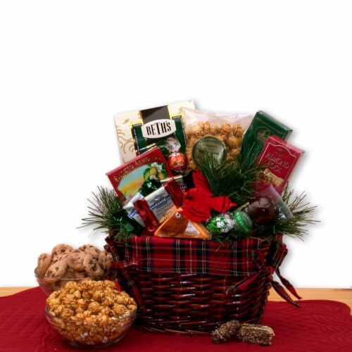 An Old Fashioned Christmas Gift Basket- Christmas gift basket - Holiday Gift Basket Perspective: front