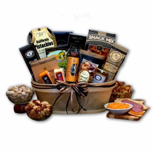 Deluxe Charcuterie Meat & Cheese Gift Basket