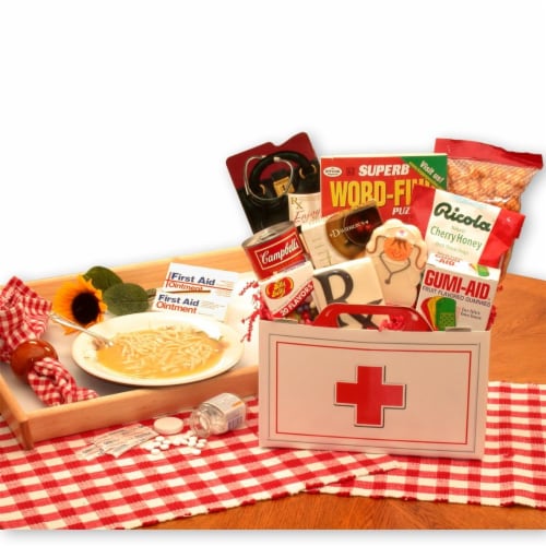 The Ailing Get Well Gift Box- get well soon gifts for women - get well soon gifts for men Perspective: front